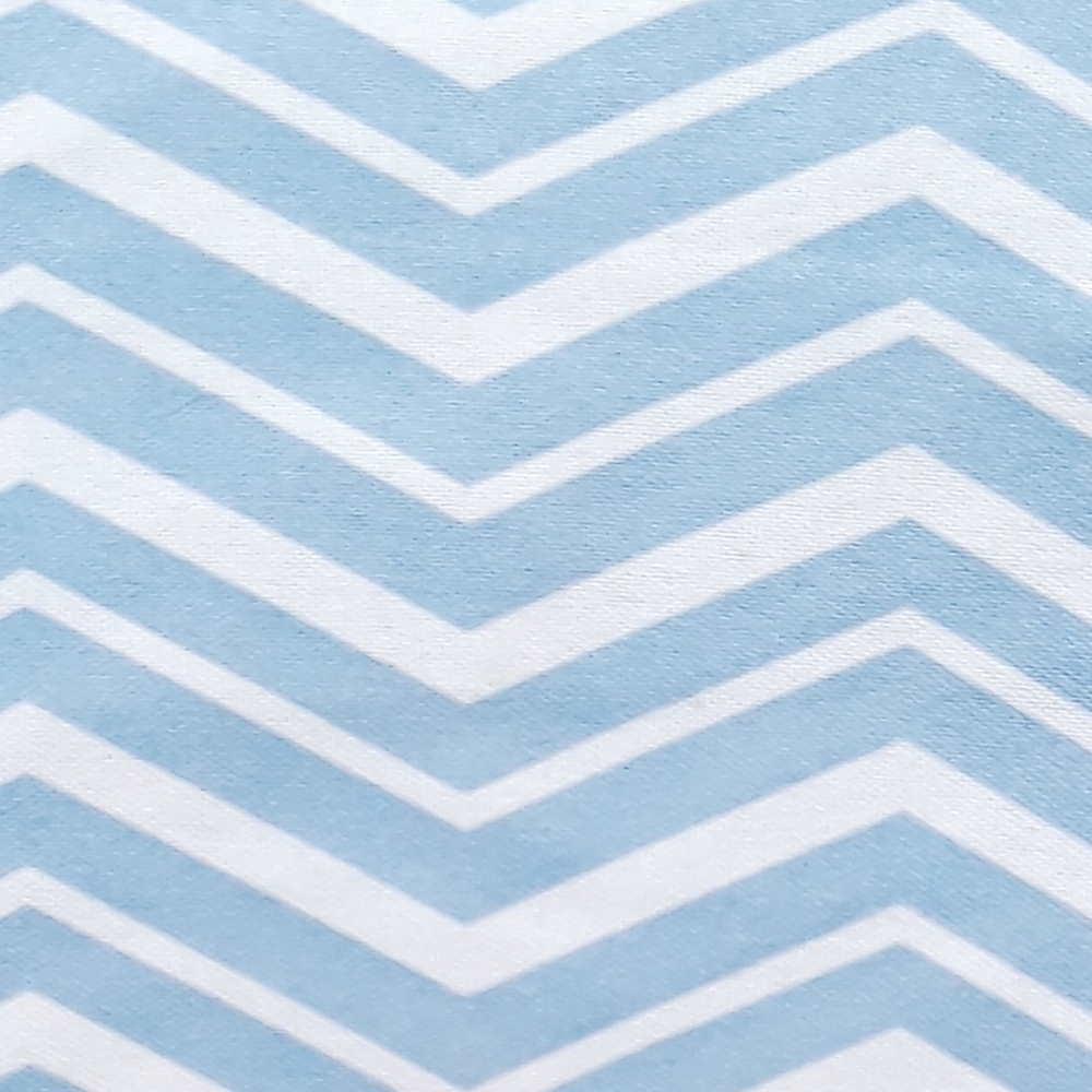 CRB Kids Printed Chevron 3-Piece Microfiber Twin Sheet Set - Blue and White - Picture 5 of 10